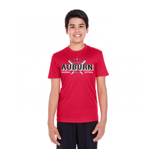 Auburn Baseball and Softball League Wickaway Shirt Youth Front